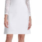 Tommy Hilfiger Women's Lace-Sleeve A-Line Dress White Size 8