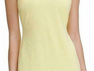 Tommy Hilfiger Women's Colorblocked Asymmetrical Dress Yellow Size 16