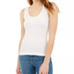 Planet Gold Juniors' Ribbed Knit Tank Top White Size 34X16