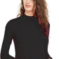 Planet Gold Juniors' Long-Sleeve Mock-Neck Top Black Size Large
