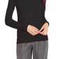 Planet Gold Juniors' Long-Sleeve Mock-Neck Top Black Size Large