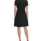 Tommy Hilfiger Women's Fleece Lace Shift Dress Black Size 10
