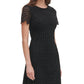 Tommy Hilfiger Women's Fleece Lace Shift Dress Black Size 10