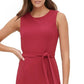 Tommy Hilfiger Women's Crepe Belted Jumpsuit Dark Red Size 4