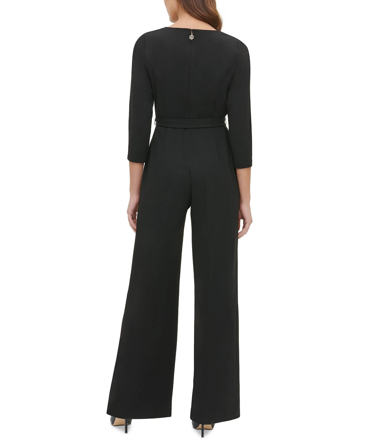 Tommy Hilfiger Women's Grommet Neck Jumpsuit Black Size 2