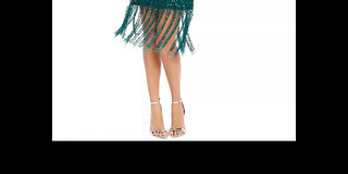 Adrianna Papell Women's Beaded Short Dress Green Size 4