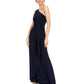 Adrianna Papell Women's One-Shoulder Gown Navy Size 6