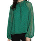 Sanctuary Women's Live It Up Volume Top Green Size Small