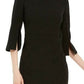 Calvin Klein Women's Split Sleeve Sheath Dress Black Size 6