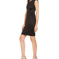 Calvin Klein Women's Asymmetrical Sheath Dress Black Size 6