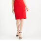 Calvin Klein Women's Belted Ruffle Sleeve Sheath Dress Red Size 8