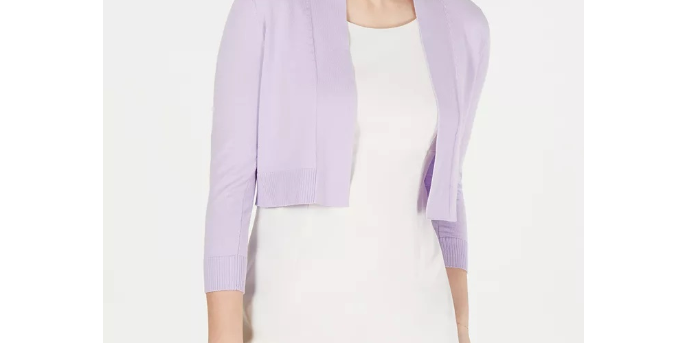 Calvin Klein Women's Shrug Cardigan Blue Size Large