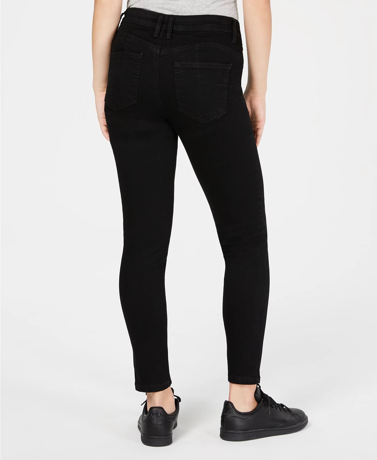 Celebrity Pink Juniors' Curvy Push-Up Ankle Skinny Jeans Black Size 3