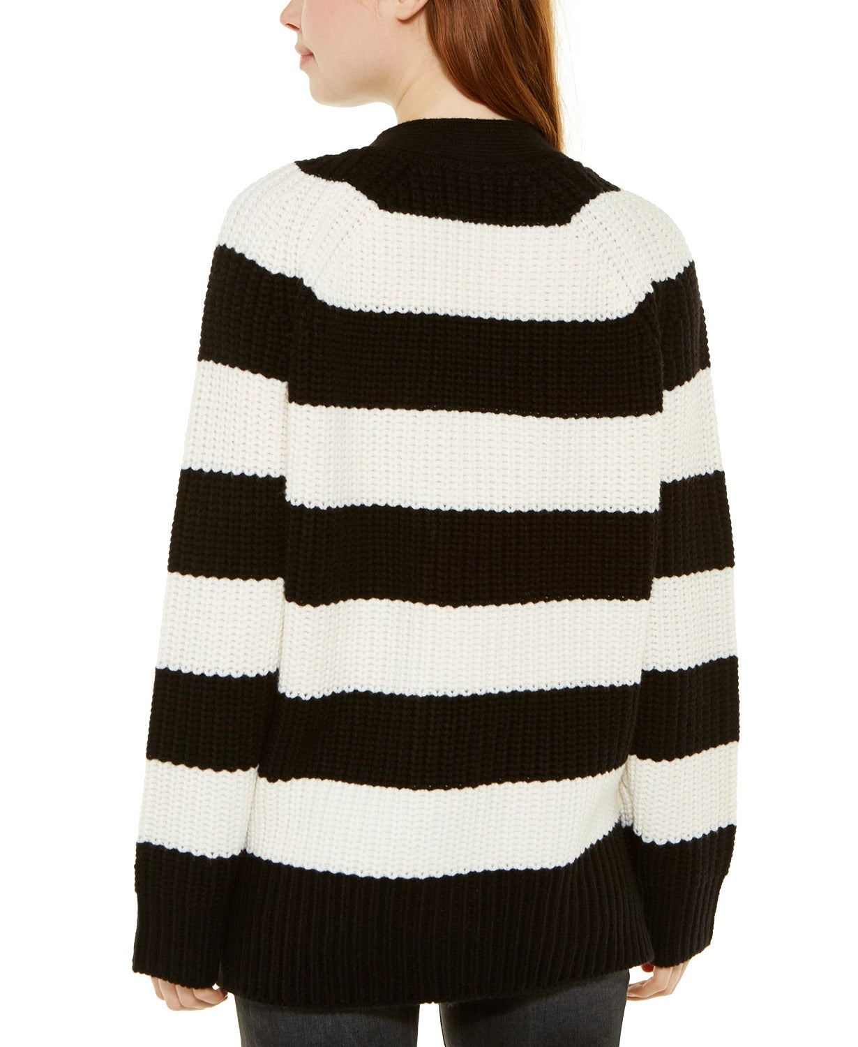 Calvin Klein Women's Striped Cardigan White Size Medium