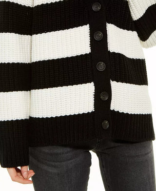 Calvin Klein Women's Striped Cardigan White Size Medium
