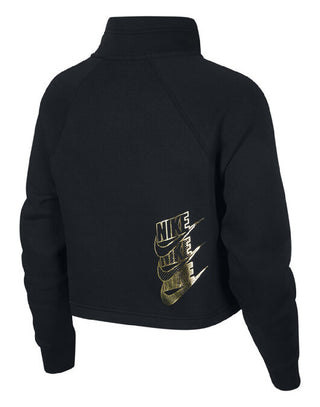 Nike Women's Plus Sportswear Shine Half Zip Pullover Charcoal Size X-Large