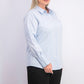 Calvin Klein Women's Plus Size Cotton Collared Shirt Blue Size 20W