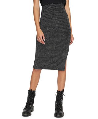 Sanctuary Women's Metallic Knit Pencil Skirt Black Size XX-Small
