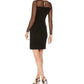 Calvin Klein Performance Women's Illusion Detail Bodycon Dress Black Size 2 Petite