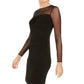 Calvin Klein Performance Women's Illusion Detail Bodycon Dress Black Size 2 Petite