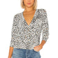 Sanctuary Women's Xoxo Animal Print Sweater Brown Size Extra Small