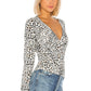 Sanctuary Women's Xoxo Animal Print Sweater Brown Size Extra Small