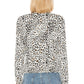Sanctuary Women's Xoxo Animal Print Sweater Brown Size Extra Small