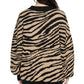 Sanctuary Women's Wild Kingdom Animal Print Sweater Black Size X-Large