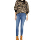 Sanctuary Women's Wild Kingdom Animal Print Sweater Black Size X-Large