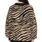 Sanctuary Women's Wild Kingdom Animal Print Sweater Black Size Large