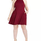 Speechless Women's Trendy Plus Size Bow-Back A-Line Dress Purple Size Square 18