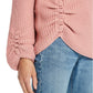 Weatherproof Vintage Women's Balloon-Sleeve Ruched Sweater Pink Size Extra Large