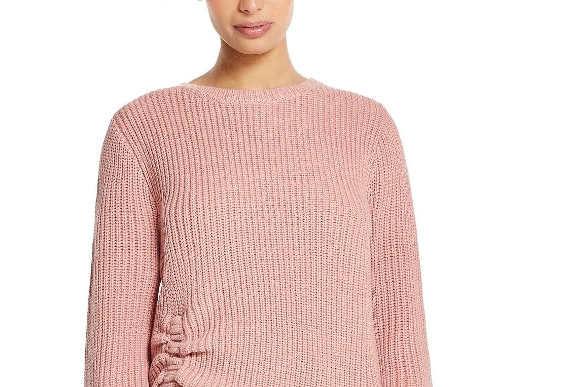 Weatherproof Vintage Women's Balloon-Sleeve Ruched Sweater Pink Size Extra Large