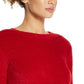 Weatherproof Vintage Women's Pullover Eyelash Sweater Red Size X-Large