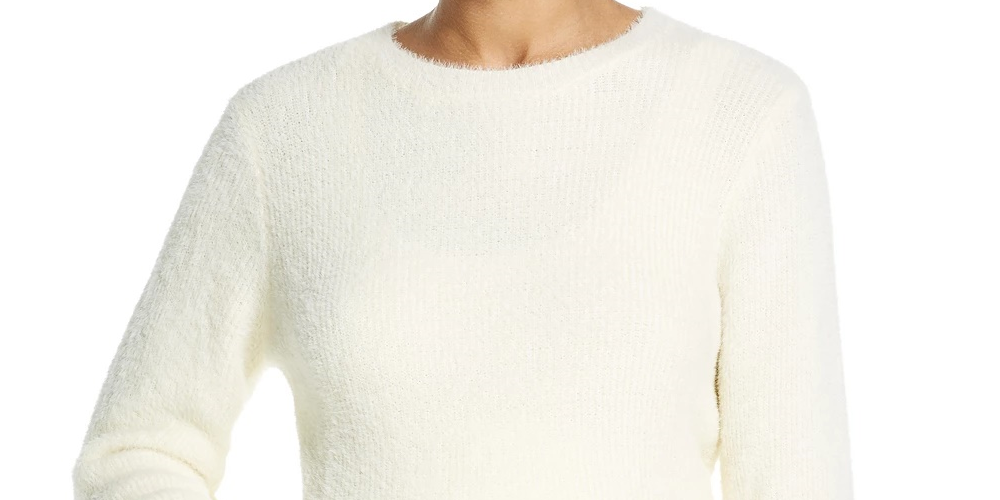 Weatherproof Vintage Women's Pullover Eyelash Sweater White  Size X-Large