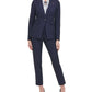 Tommy Hilfiger Women's Windowpane Print Single Button Blazer Blue Size 2