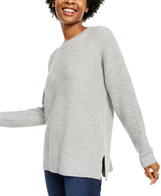 Hippie Rose Juniors' Long-Sleeve Sweater Gray Size Small