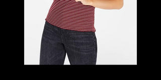 Hippie Rose Juniors' Lace-Up Rib-Knit Top Dark Red Size Extra Large