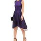 N Natori Women's Abstract Floral Jacquard A Line Dress Purple Size 16