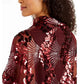 INC International Concepts Women's Art Deco Sequin Wrap Red Size Regular