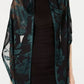 INC International Concepts Women's Contrast Floral Burnout Wrap Green Size Regular