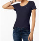 Tommy Hilfiger Women's Cotton Scoop Neck T-Shirt Navy Size Medium