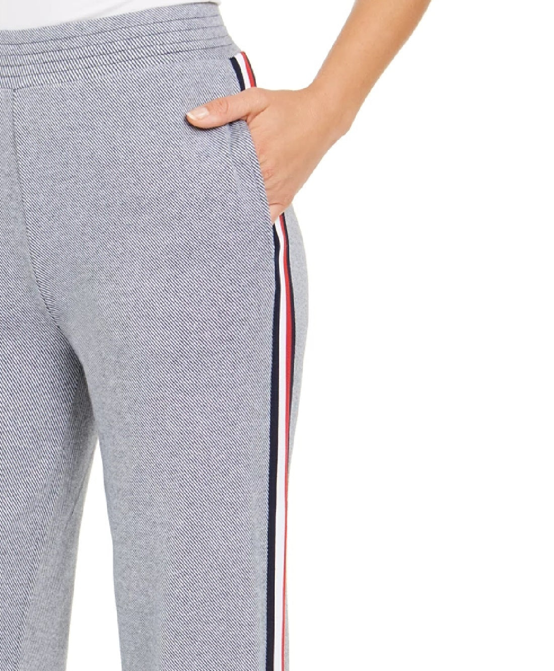 Tommy Hilfiger Women's Sport Side-Stripe Sweatpants Blue Size Extra Small