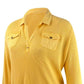 Tommy Hilfiger Women's Waffle-Knit Popover Top Brght Yellow Size Small
