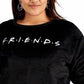 Love Tribe Junior's Friends Plush Sweatshirt Black Size X-Large