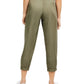 Indigo Rein Juniors' High-Rise Paperbag Pants Green Size Medium