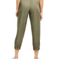 Indigo Rein Juniors' High-Rise Paperbag Pants Green Size Small