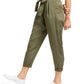 Indigo Rein Juniors' High-Rise Paperbag Pants Green Size Small