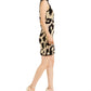Planet Gold Juniors' Glitter Leopard-Print Sweater Dress Yellow Size Large