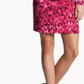 Michael Kors  Women's New Floral Print Ruffle Trim Sheath Dress Tedo Pink Size Medium